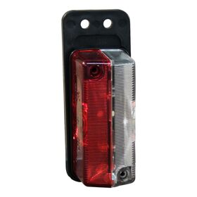Markeringslamp rechthoek rood/ wit aan flap