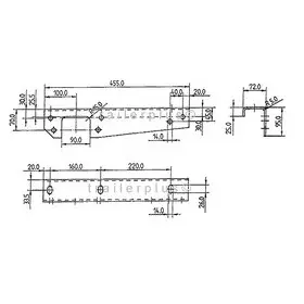 Padverlenger, set a 2 stuks 455mm