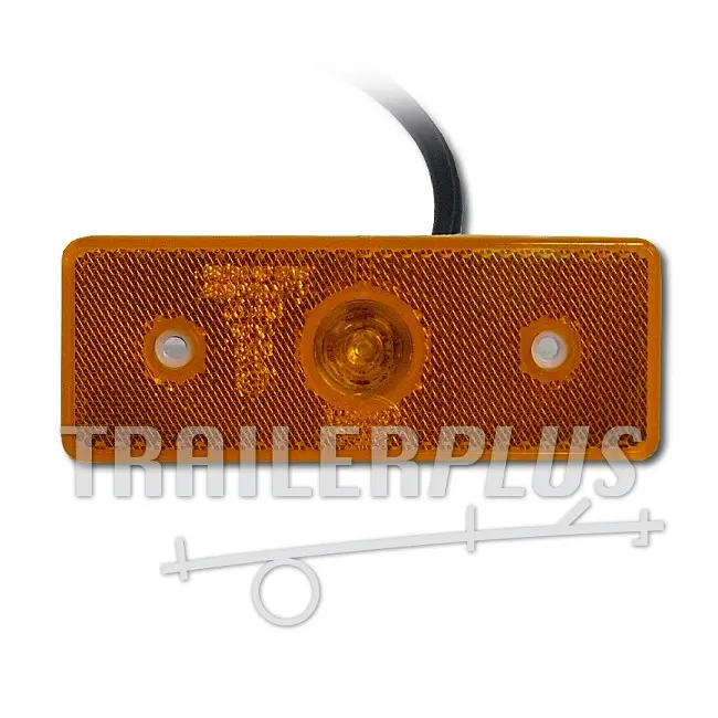 Zijmarkering LED oranje 12/24 120*45